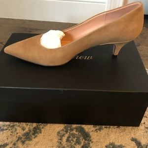 JCrew kitten heel suede pumps - NWT